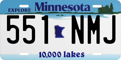 MN license plate 551NMJ