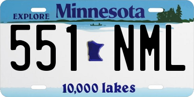 MN license plate 551NML