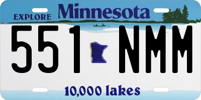 MN license plate 551NMM