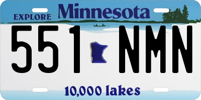 MN license plate 551NMN