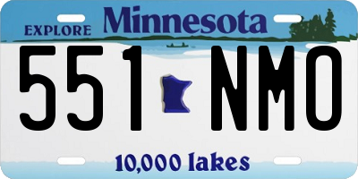 MN license plate 551NMO