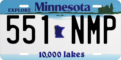 MN license plate 551NMP