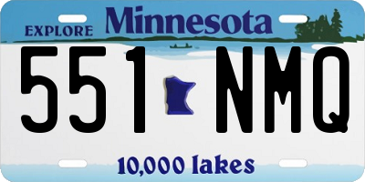 MN license plate 551NMQ