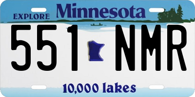 MN license plate 551NMR