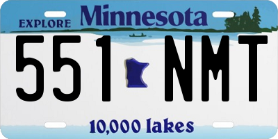 MN license plate 551NMT