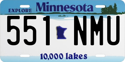 MN license plate 551NMU