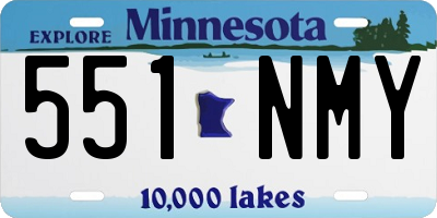 MN license plate 551NMY