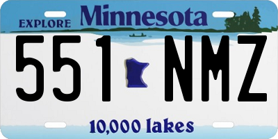MN license plate 551NMZ