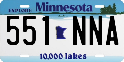 MN license plate 551NNA