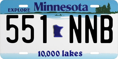 MN license plate 551NNB