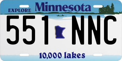 MN license plate 551NNC