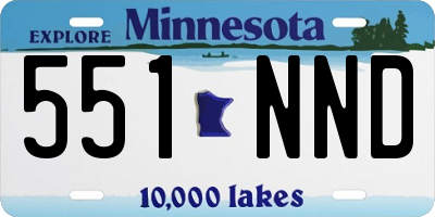MN license plate 551NND