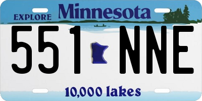 MN license plate 551NNE