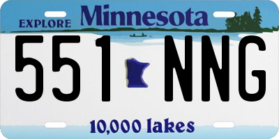 MN license plate 551NNG