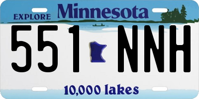 MN license plate 551NNH
