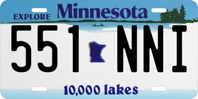 MN license plate 551NNI