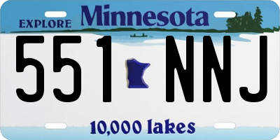 MN license plate 551NNJ