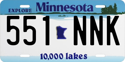 MN license plate 551NNK