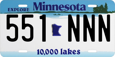 MN license plate 551NNN