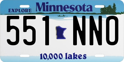 MN license plate 551NNO