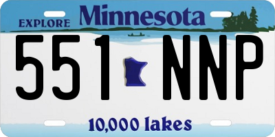 MN license plate 551NNP