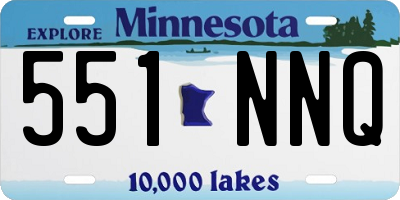 MN license plate 551NNQ