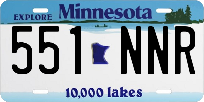 MN license plate 551NNR