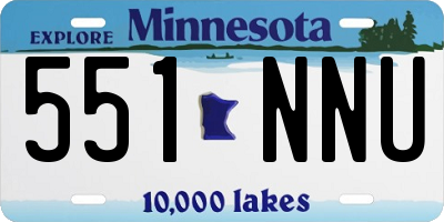 MN license plate 551NNU