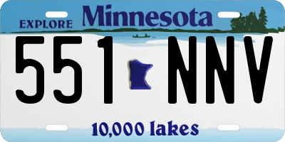 MN license plate 551NNV