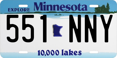MN license plate 551NNY