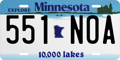 MN license plate 551NOA