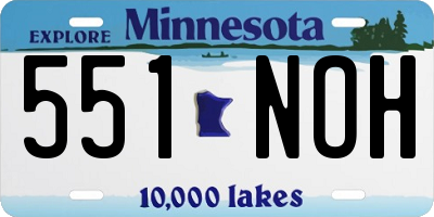 MN license plate 551NOH