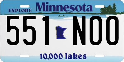MN license plate 551NOO