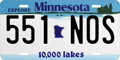 MN license plate 551NOS