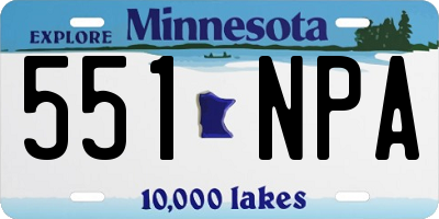 MN license plate 551NPA