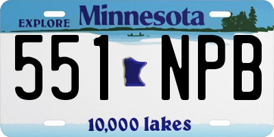 MN license plate 551NPB