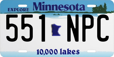 MN license plate 551NPC