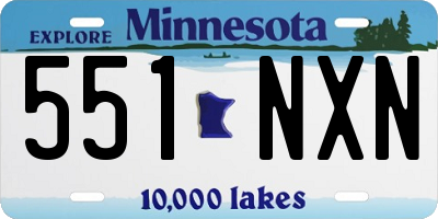 MN license plate 551NXN