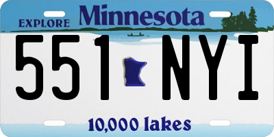 MN license plate 551NYI