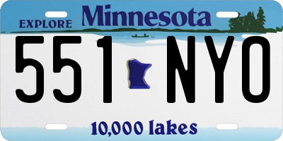 MN license plate 551NYO