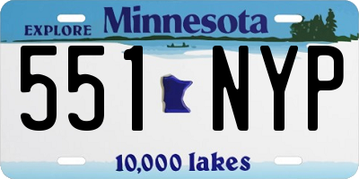 MN license plate 551NYP
