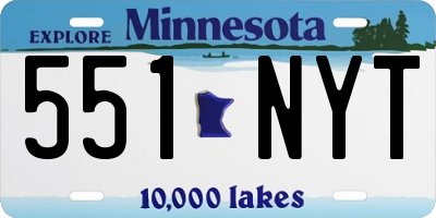 MN license plate 551NYT