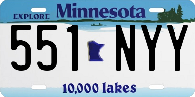 MN license plate 551NYY
