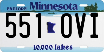 MN license plate 551OVI