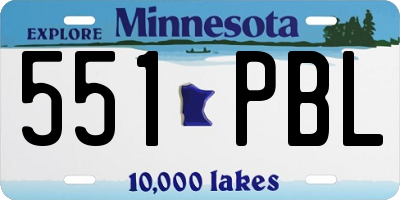 MN license plate 551PBL