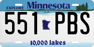 MN license plate 551PBS