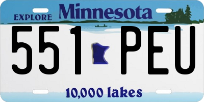MN license plate 551PEU