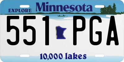 MN license plate 551PGA