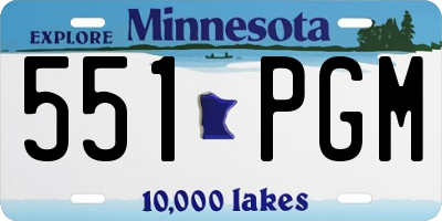 MN license plate 551PGM