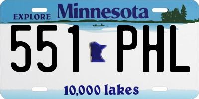 MN license plate 551PHL